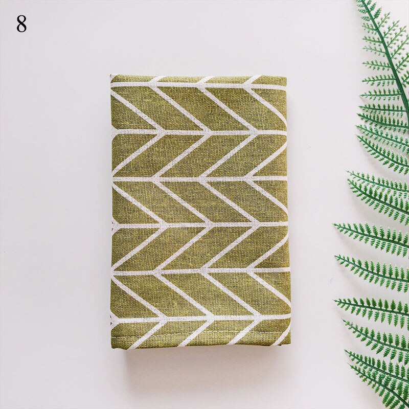 Plaid Cotton Placemat Fabric Table Mats Napkins Simple Japanese Style Tableware Kitchen Tool: 8