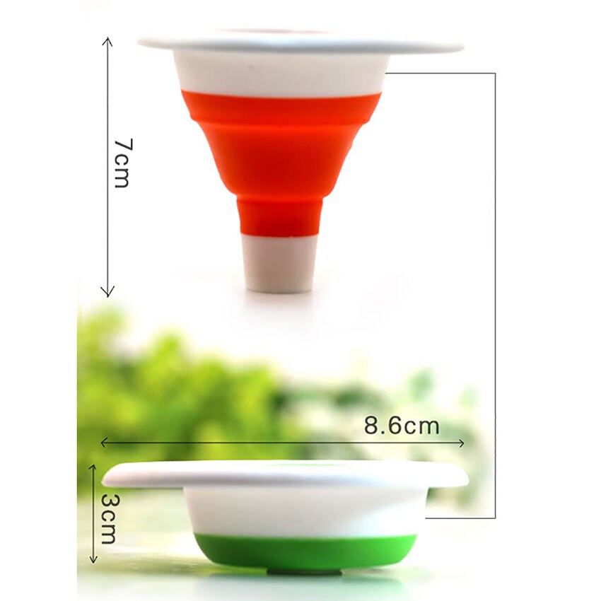 Foldable Funnel Silicone Collapsible Funnel Folding Portable Funnels Be Hung Household Liquid Dispensing Kitchen Tools