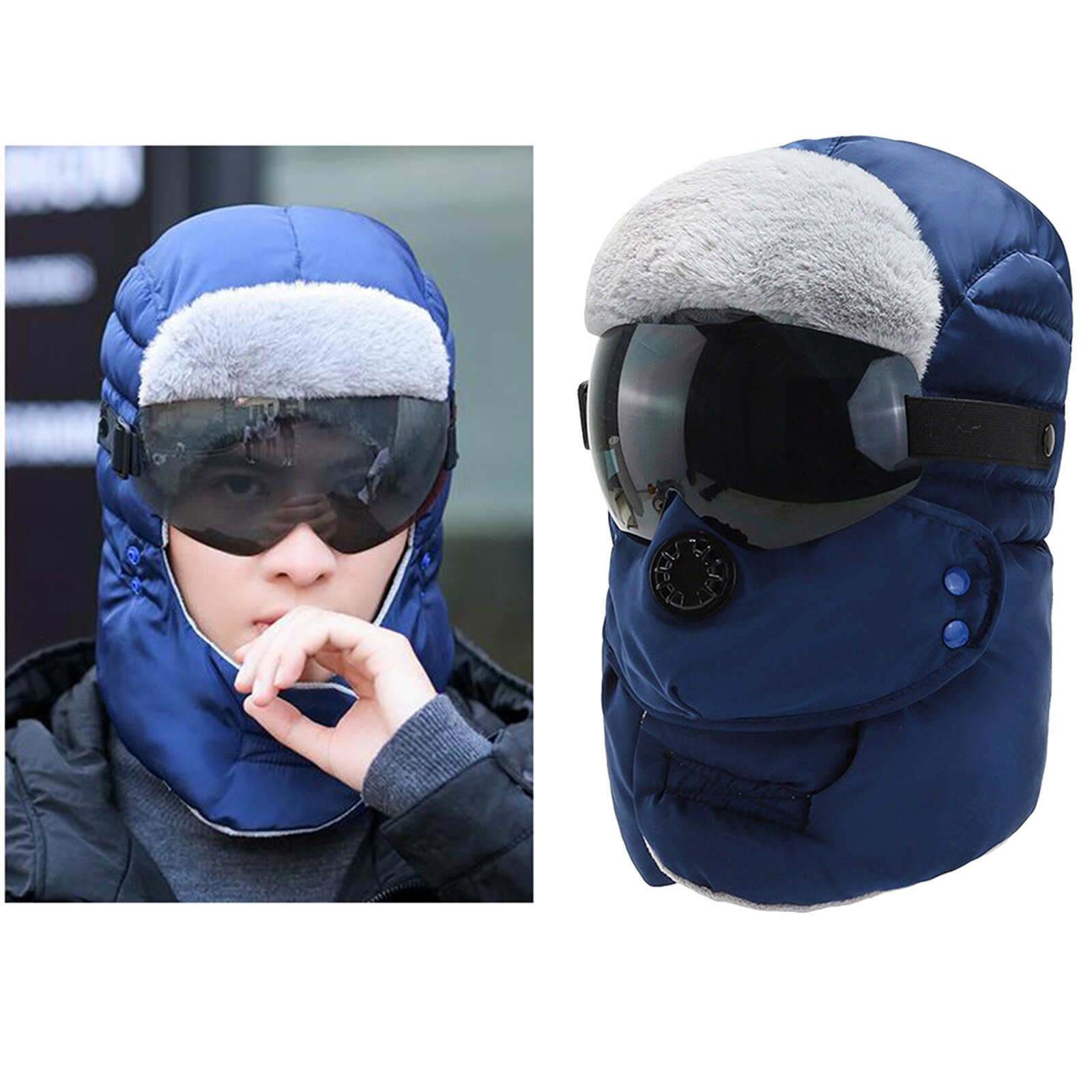 Unisex Balaclava Winter Warm Hat Trapper Cap Face Eye Protection Windproof