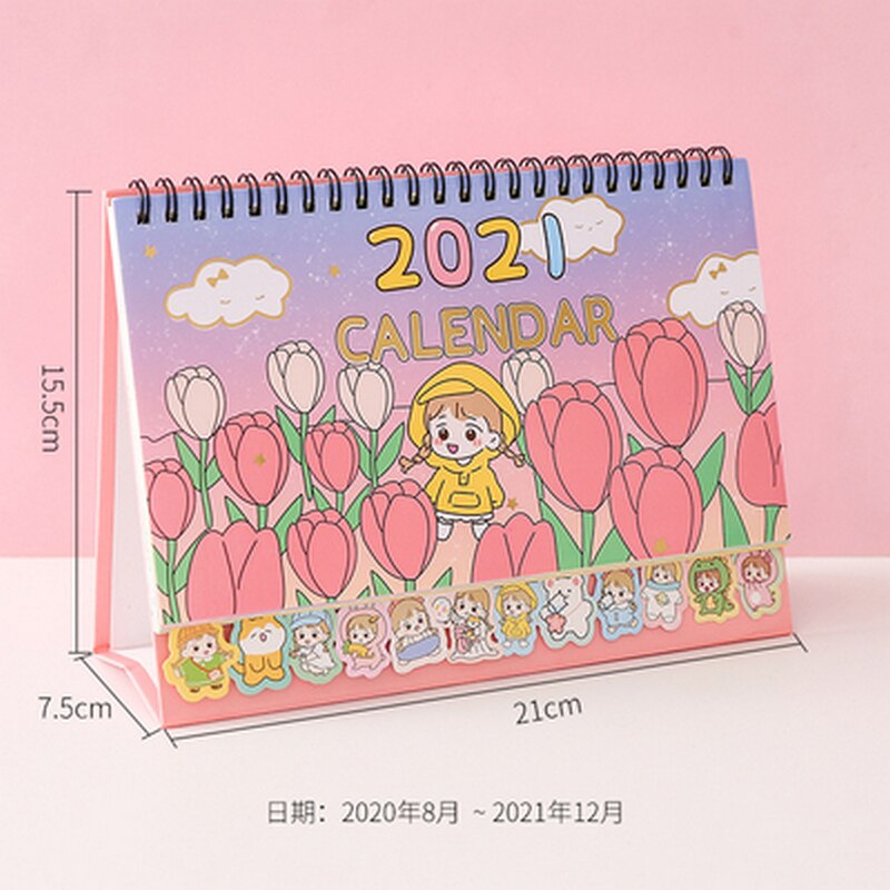 Bureaukalender kersenbloesem liefde bureaukalender desktop notitieboekje kalender: Tulp