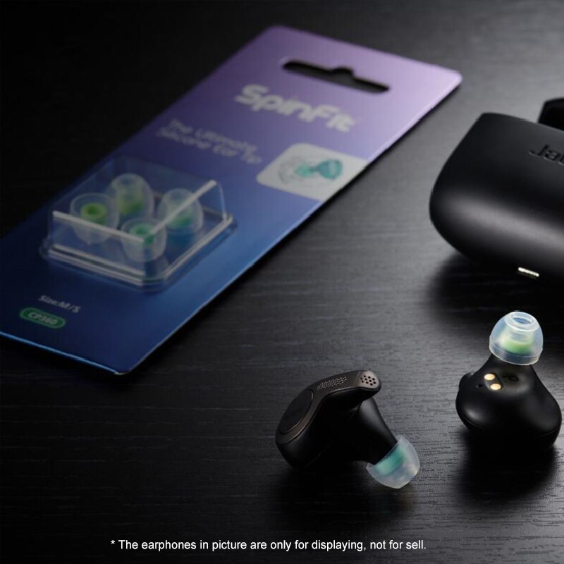 Dunu spinfit cp360 silicone eartips para verdadeiro fone de ouvido sem fio bluetooth 1 cartão/2 pares inclui dois tamanhos (pequeno/extra pequeno)