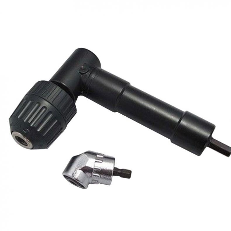 1Pc 8Mm Hex Shank Schroevendraaier Boor Hoek Driver 90 Graden Haakse 3/8in Keyless Chuck boor Adapter Stalen Body
