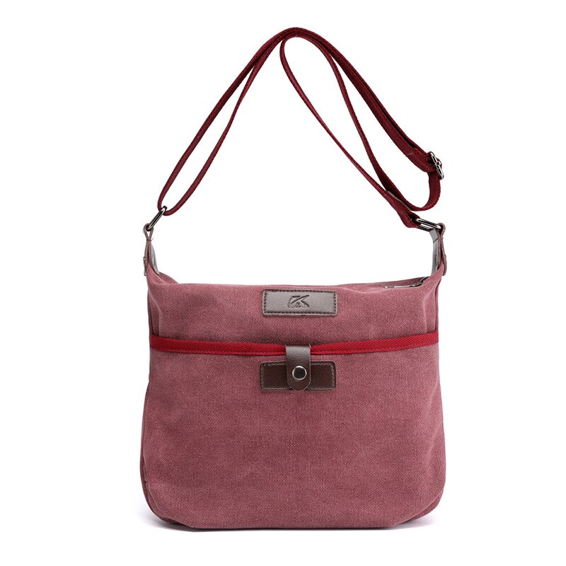 Handtassen Vrouwen Canvas Schoudertassen Retro Crossbody Bag Vintage Toevallige Messenger Bag Bolso Sac A Main Femme: Fuchsia