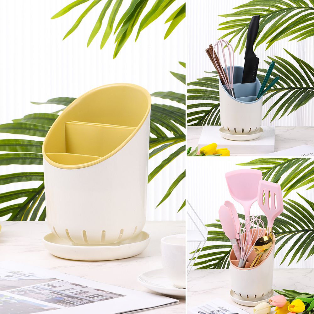 For Table Spoon Plastic Drainer Easy To Clean Home Storage Kitchen Tool Tableware Container Cutlery Storage Holder