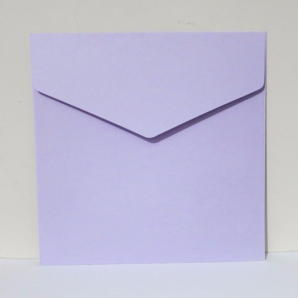 50pcs 127x127mm(5" x 5") Color Paper Envelope CD Storage Sleeve: 127mm Lavender
