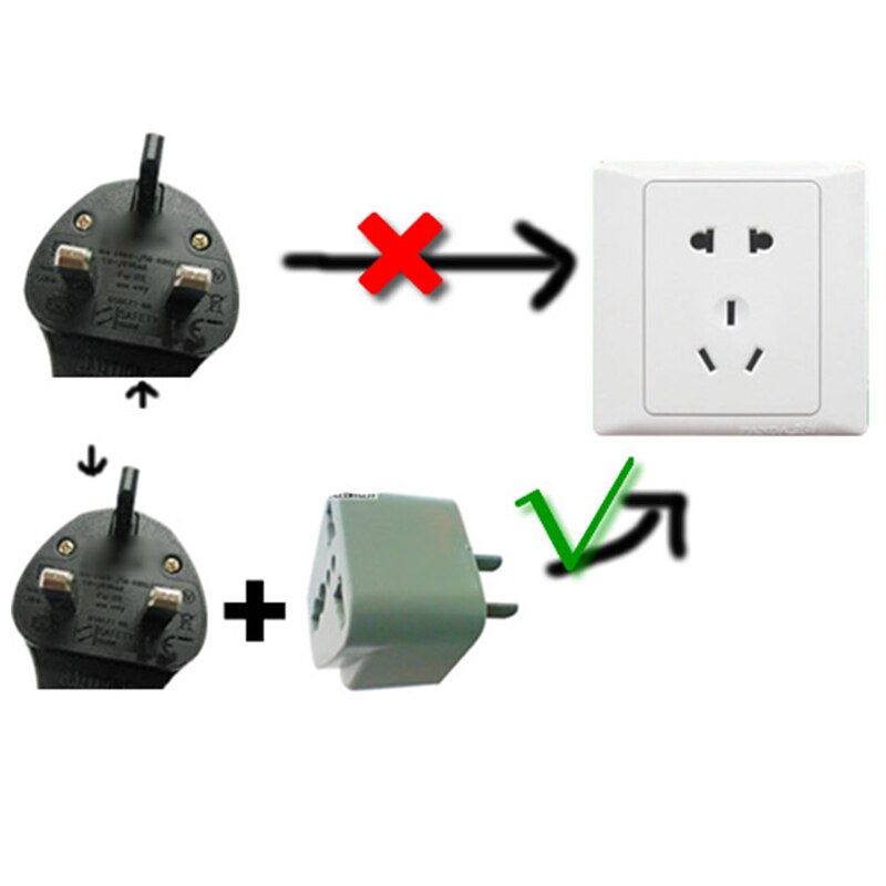 Universal Travel AC Wall Power Adapter UK Plug to US Plug Socket TP