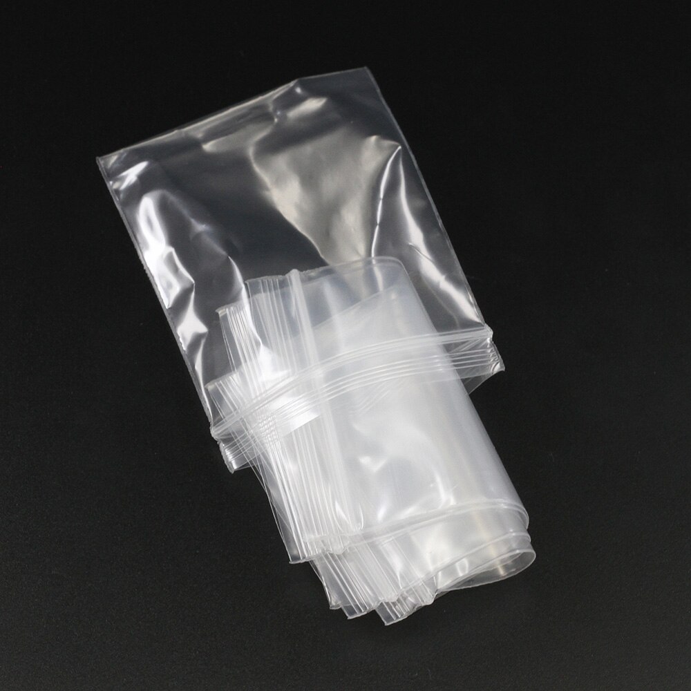 30-100 Stks/pak 4*6/5*7/6*8/7*10Cm Dikke Plastic Poly Clear Tassen Sieraden verpakking Lock Rits Hersluitbare Voor Diy Sieraden Opslag