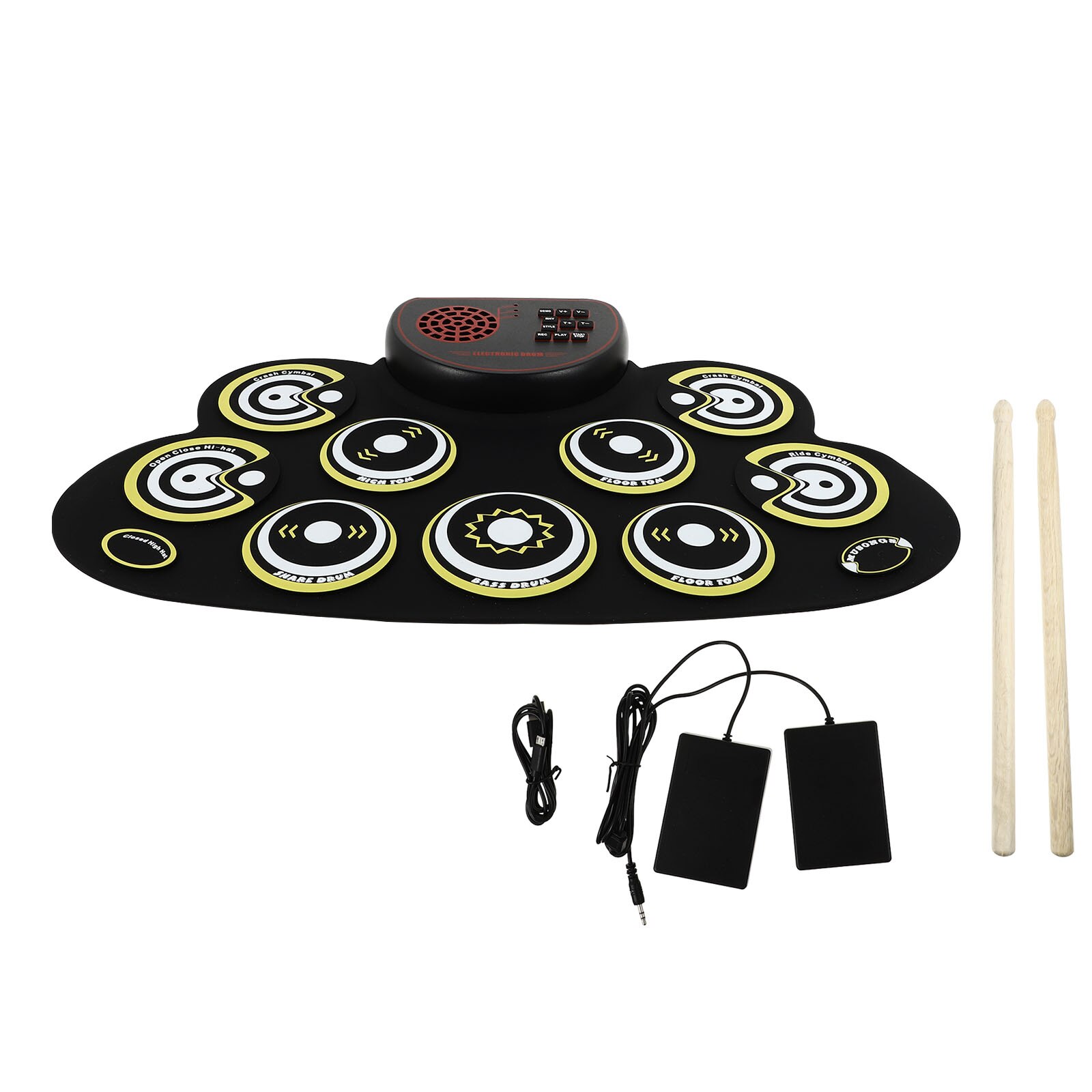 1Set Electronic Drum Practical Kids Drum Percussion Instrument: Default Title