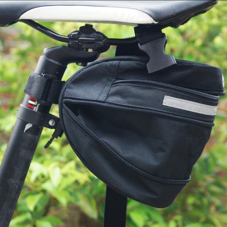 Bicycle Saddle Bag Under Seat Bike Wedge Pack Water Resistant Mudproof Cycling Tail Pouch Strap Mount Q-Release Storage Pannier