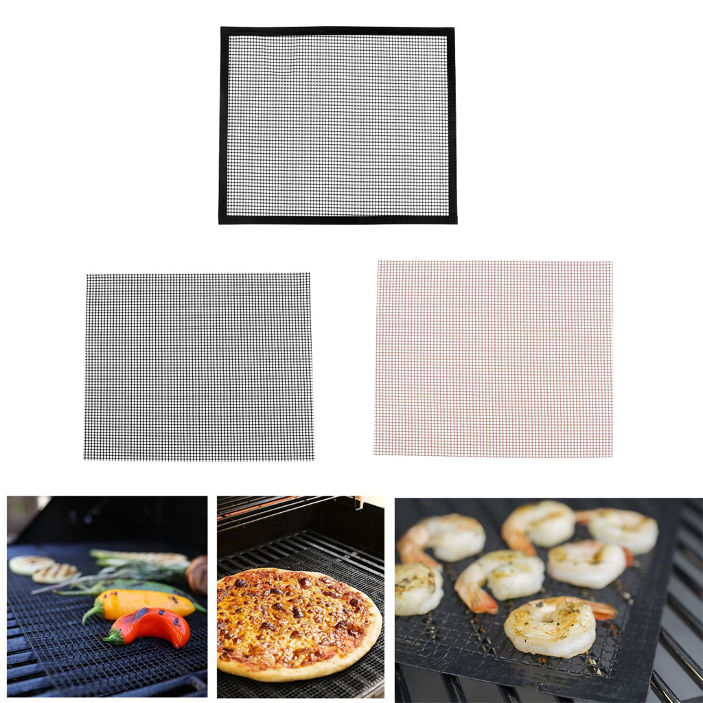 Grade de churrasco malha resistente antiaderente churrasqueira cozimento esteira reutilizável acessórios da grade uso em carvão a gás churrasqueira elétrica