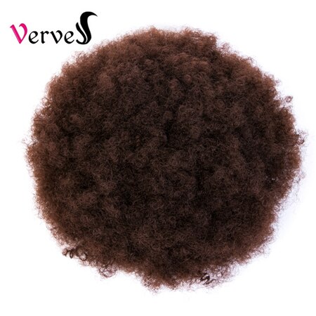 Syntetyczne krótkie pukiel włosów afro kok wysokiej temperatury sznurkiem przypinany kucyk w robić przedłużania włosów na ptyś włosów kok czarny: #33 / 2 sztuk