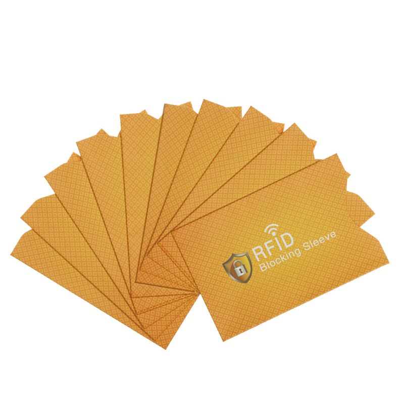 10 stk anti-tyveri til rfid kreditkortbeskytter, der blokerer kortholderens ærmeskind, dækker beskyttelse af bankkortetui