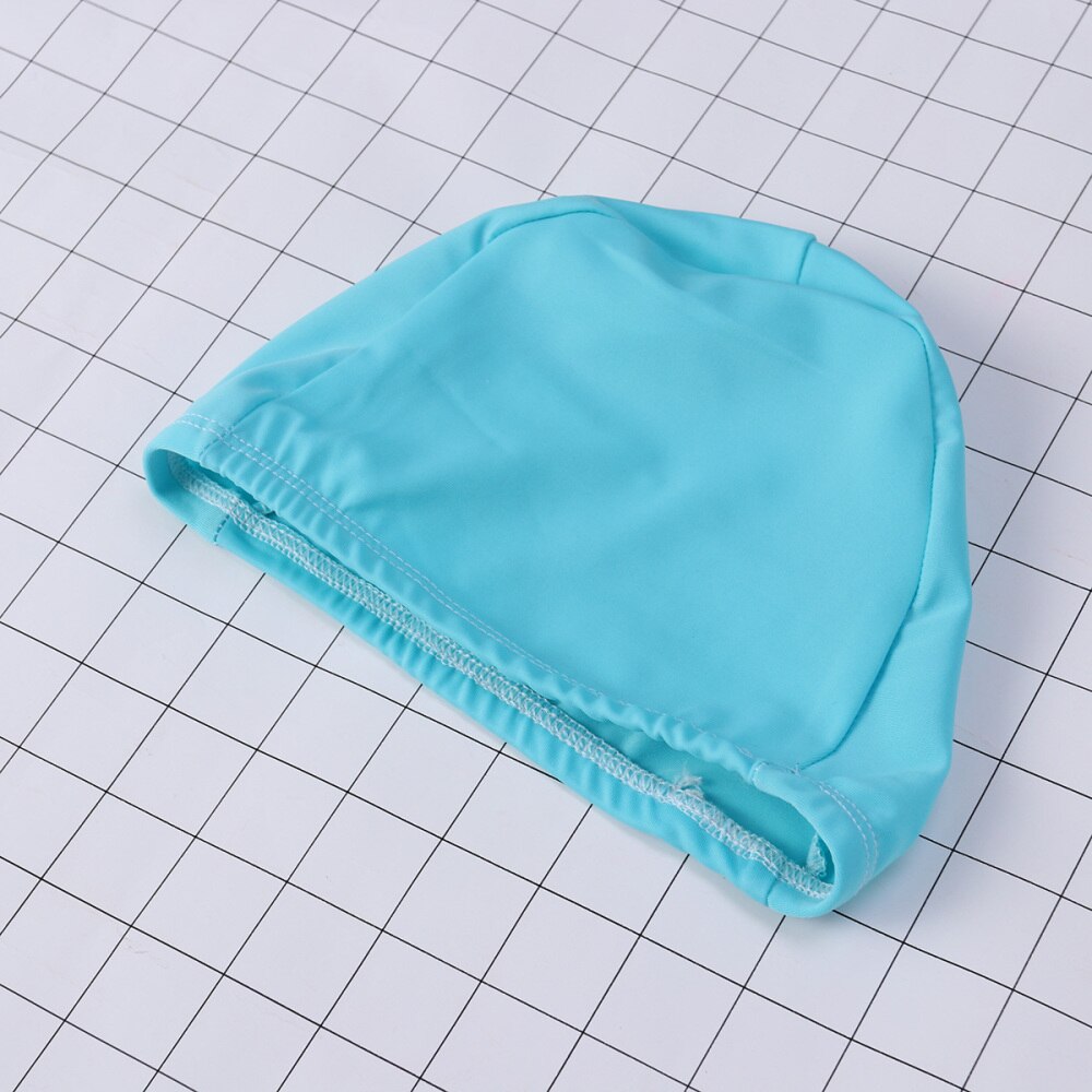 Zachte badmuts voor volwassenen, polyester doek, badmuts voor mannen en vrouwen, badmutsen voor watersport (lichtblauw): Hemelsblauw