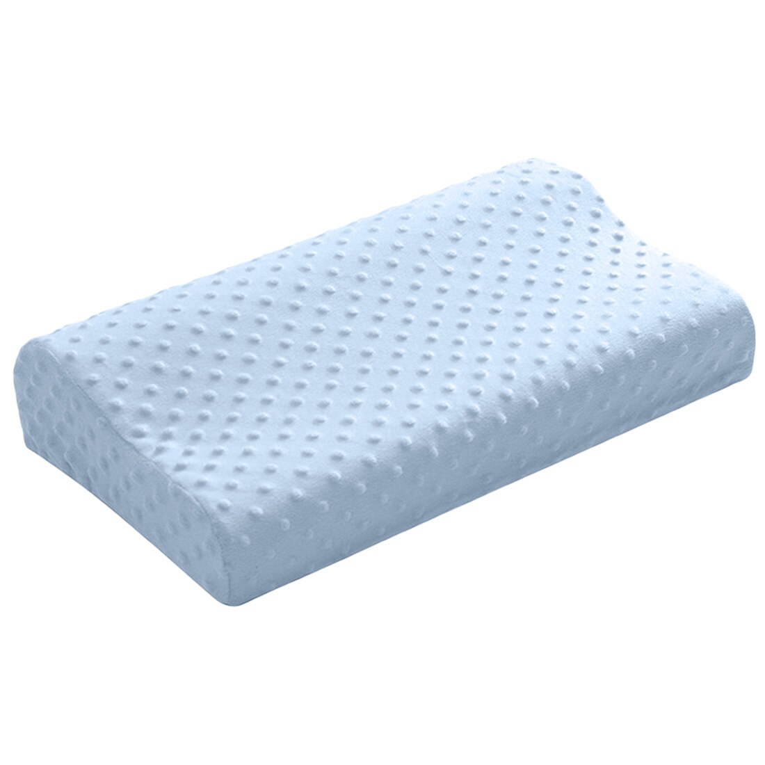 50x30cm Erinnerung Schaum Bett Orthopädische Kissen für Hals Schmerzen Hals Förmige Kissen für Schlafen Zervikale Gesundheit Pflege kissen Bettwäsche: Blau