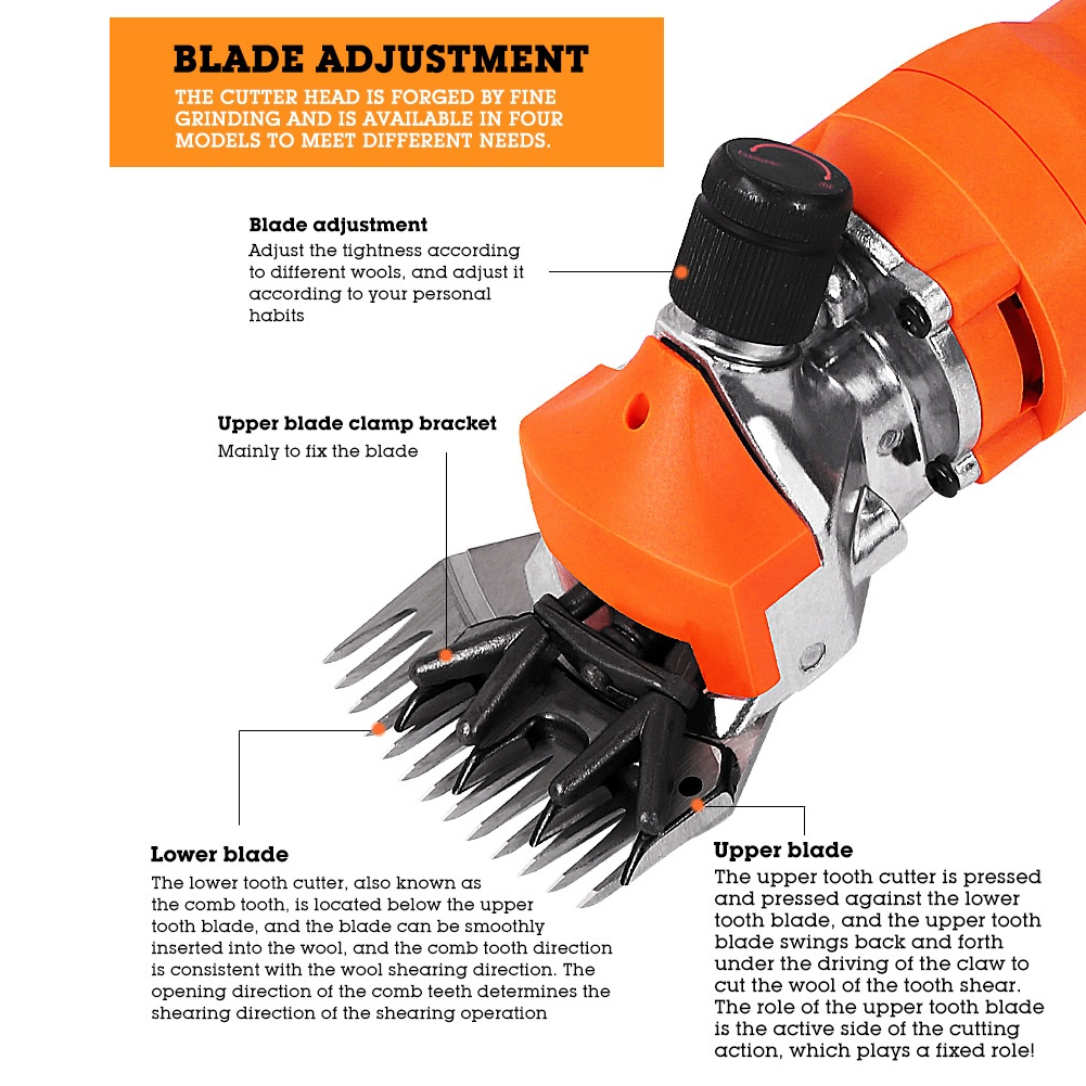 Roestvrijstalen Schapenknipper Mes Met Hoge Hardheid Snijsnijsnijsnijsnijder Vervangen (13 Tands Recht Blad (Zwenkblad))