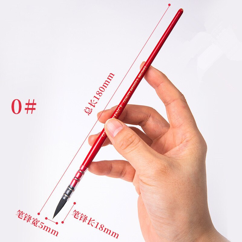 Penna per acquerello penna per Mocio penna per pittura professionale dipinta a mano penna per scoiattolo linea di ganci a punta impostato di pennelli per acquerelli: 00