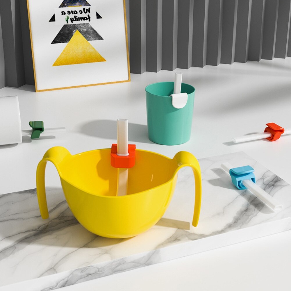 Baby fodring drikke kop sugerør baby dreng pige suppe drikke lære sugerør baby småbørn mad sikker drikke sugerør