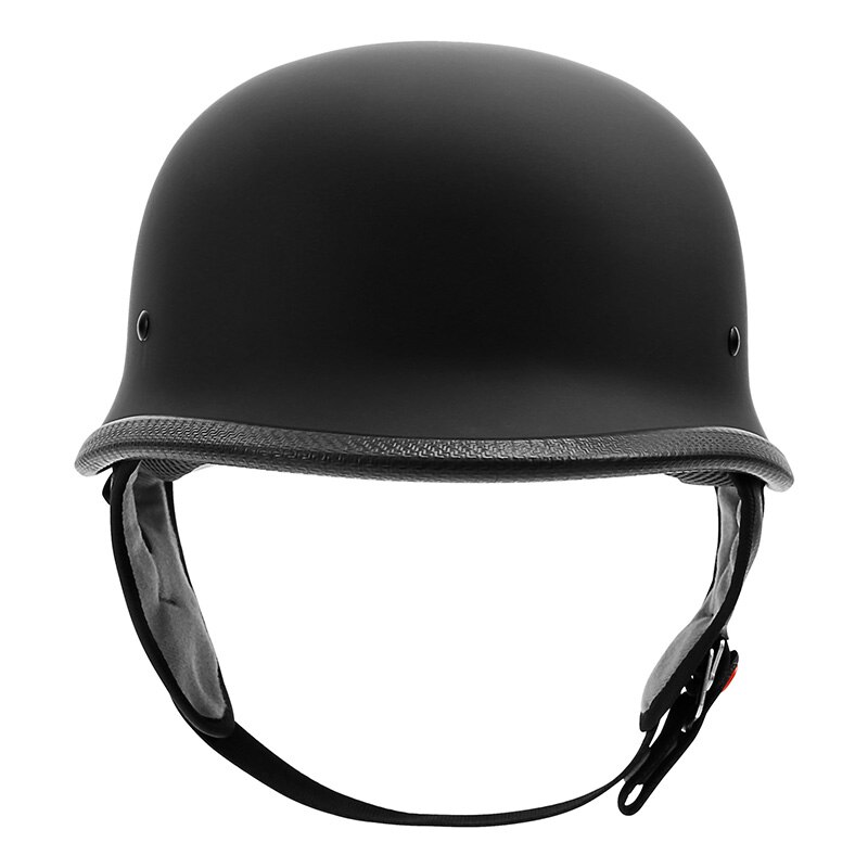 DOT Motor Motorcycle German Half Face Helmet For Chopper Cruiser Scooter Biker Matte Black: Style 1 matte black / M