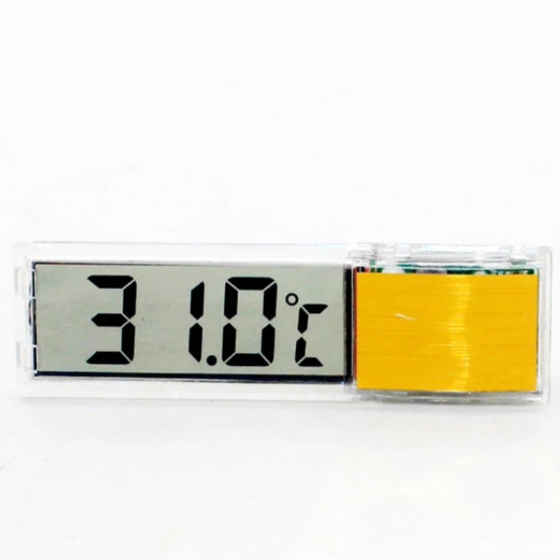 Termómetro Digital LCD electrónico para acuario, medidor de temperatura para pecera, accesorios para pecera, 1 piezas: Oro