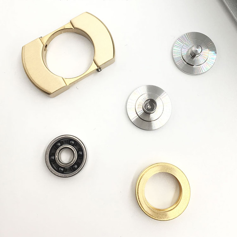 Stainless Steel Block Hand Fidget Finger Spinner Spinning Top Novelty Gryo Toys