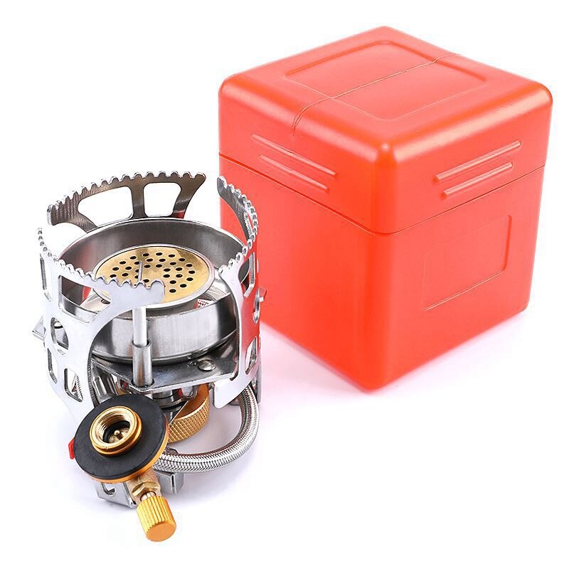 Wind Proof Camping Herd mit Elektronische Zündung Tragbare Gasherd Picknick Herd Ultraleicht Outdoor Camping Picknick