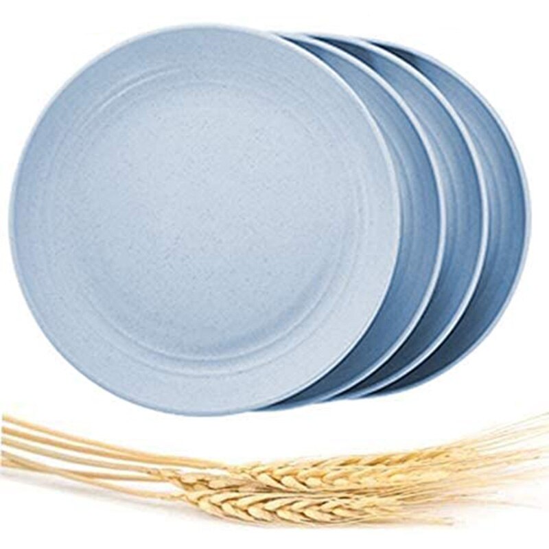 Platos de paja de trigo irrompibles ligeros calientes: White