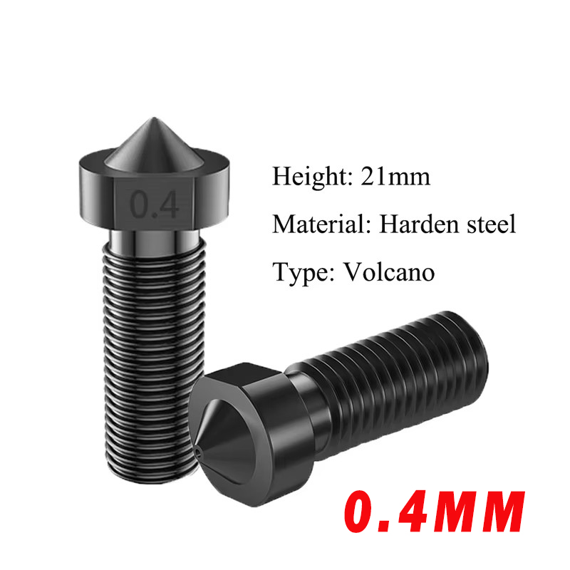 Buse volcanique E3D en acier dur, laiton plaqué PTFE, impression 3D pour artillerie Vyper Sidewinder X1 et X2 Genius Pro Hotend