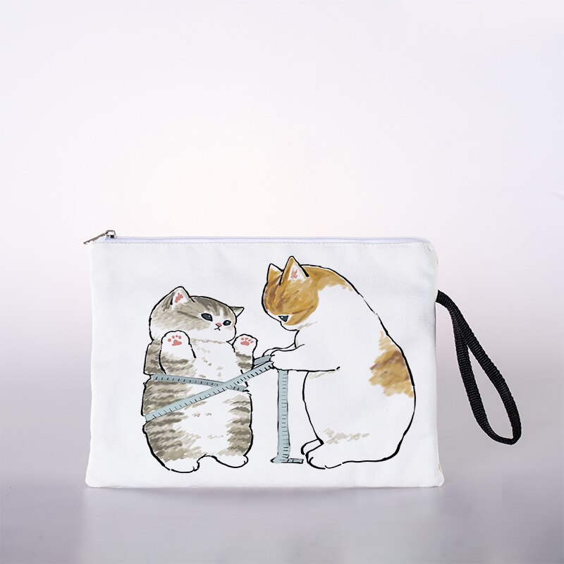 Öl malerei katze drucken kosmetik tasche, frauen kosmetik tasche, mädchen kosmetik tasche, weibliche Toilettenartikel lagerung tasche: 2