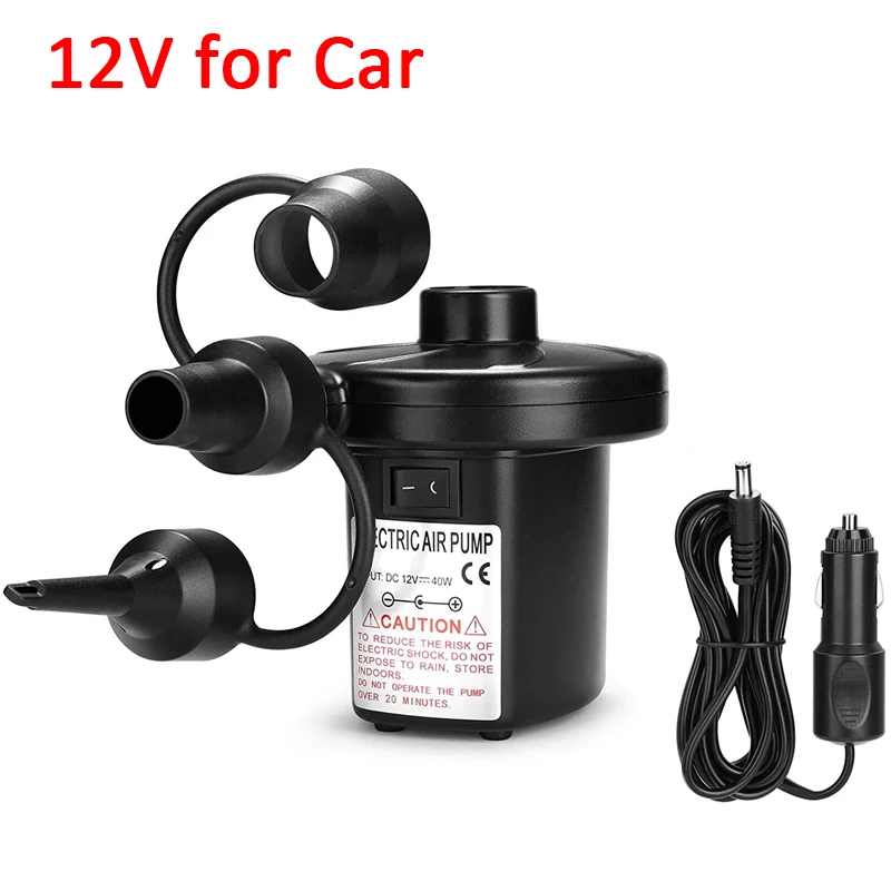 mini oppblåsbar pumpe elektrisk luftpute campingpumpe bærbar hurtigfyllende madrass svømmebasseng luftfyllingsblåser injektor