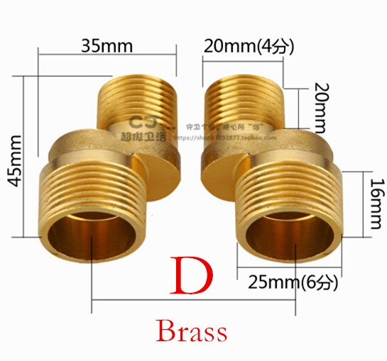 Douchekraan Verstelbare Adapter Solid Messing Wandmontage Breedte Verstelbare Hoekstopkraan S-vakbonden Badkamer Accessoires: Bourgondië
