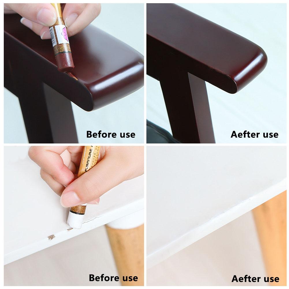 Meubles réparation marqueur stylo bois taches rayures réparation Crayon cire remplissage bâton restaurateur pour planchers en bois escaliers retoucher