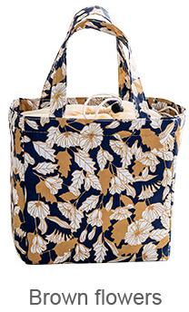 FlamingoThermal Insulated Lunch Bag Waterproof Food Picnic Lunch Box Bag For Women Cute Cuctascaixa termica cooler para praia: Brown