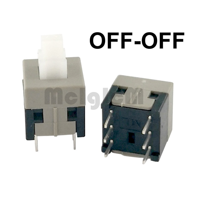 30pcs Latching Push Button Switch 8.5*8.5mm DIP 3pin 8.5x8.5MM Self-Lock and Momentary Square Switch