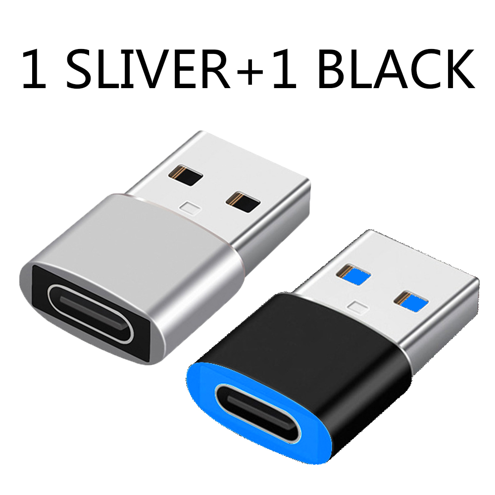 2pcs usb c adaptador otg tipo c para usb adaptador tipo-c otg adaptador cabo para iphone 12 pro max para airpods 1 2 3 telefone adaptadores usb: Rose Gold