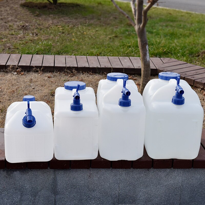 Seau à eau vide avec robinet Portable en plein air récipient d'eau potable de alimentaire PE maison bureau voiture réservoir liquide