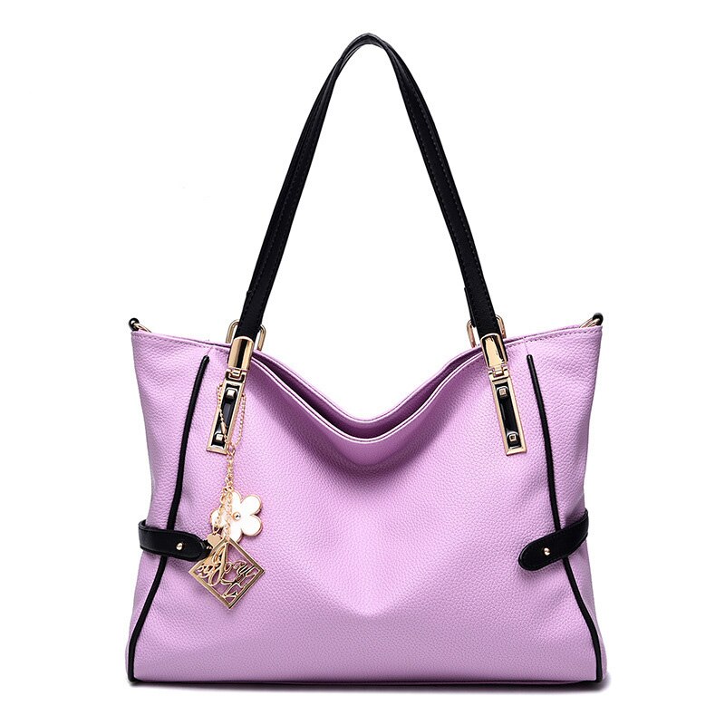 TTOU femmes gland fourre-tout décontracté dames sac à main sac à bandoulière en cuir synthétique polyuréthane grande capacité sac à main sac de banlieue femme: Purple