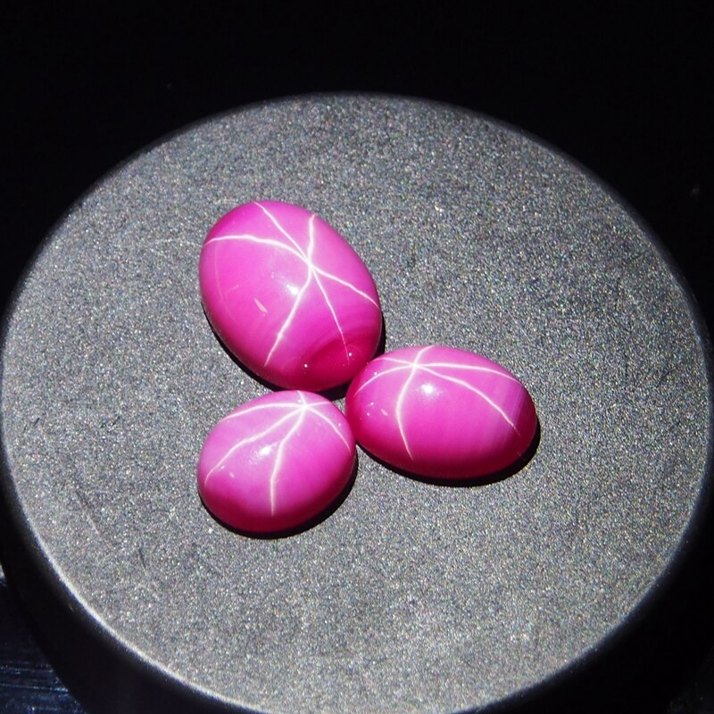 5*7mm 10 sztuk/dużo owalne Cabochon rubin koraliki czerwony gwiazda rubin na pierścionek