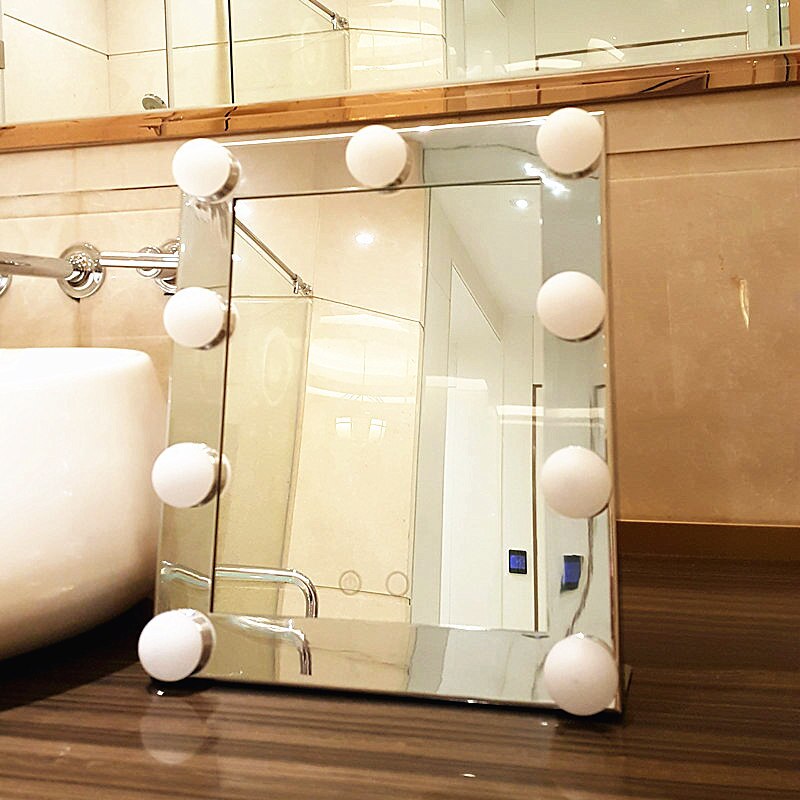 Hollywood Style Lighted Makeup Mirror with Lights Cosmetic Beauty Vanity Mirror Dimmable led Bulbs Make-up Mirrors