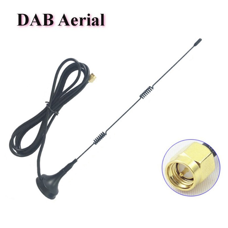 Antena de coche inalámbrica con Base magnética, antena aérea DAB para carretera pura, estilismo para coche, 3x