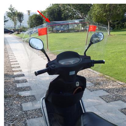 Elektrisk motorcykel forrude gennemsigtigt batteri øger frontruden  cd50 q02: -en