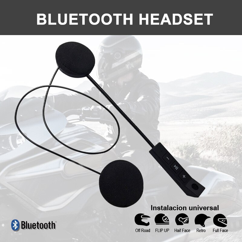 Motorhelm Headset Bluetooth Hoofdtelefoon Bluetooth Intercom Helm Interphone Speaker Headset Hoofdtelefoon Handsfree: Default Title