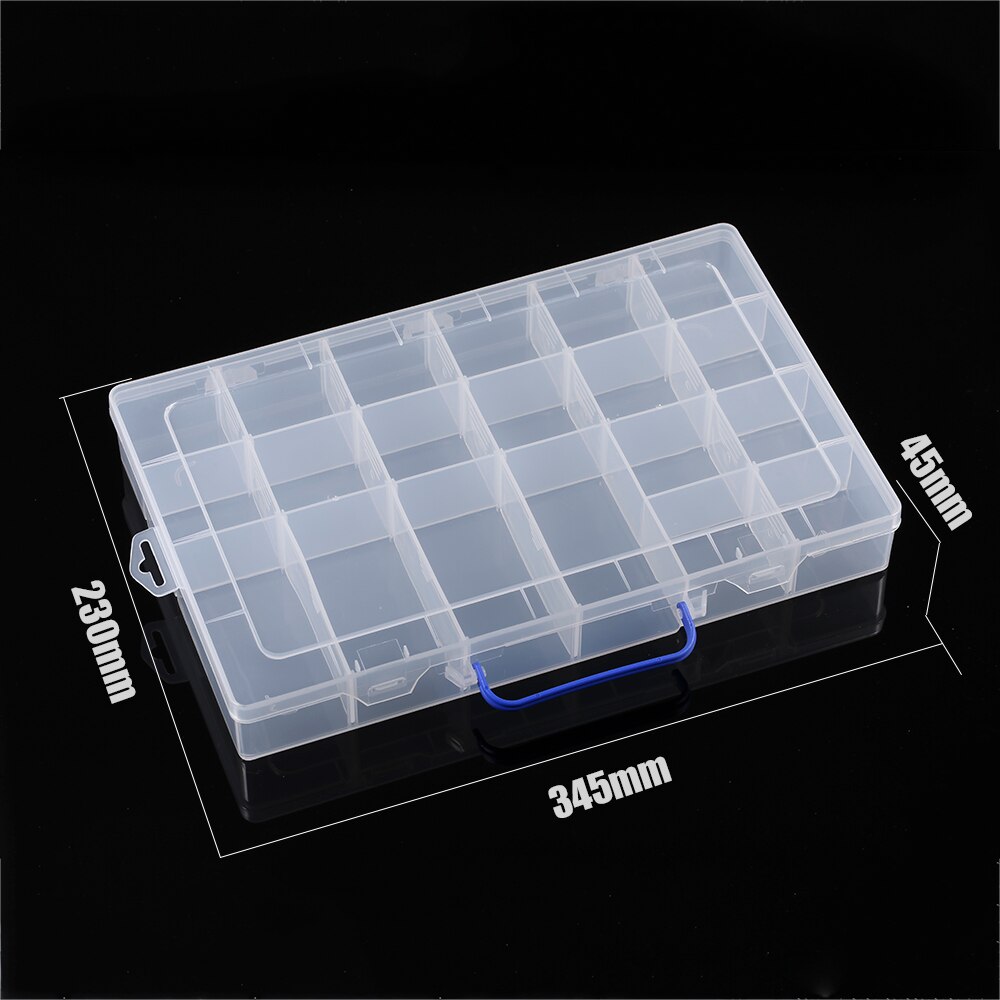 Adjustable Dividers 20 Compartment Slot Plastic Storage Box Organizer Jewelry Tools Electronic Components Container