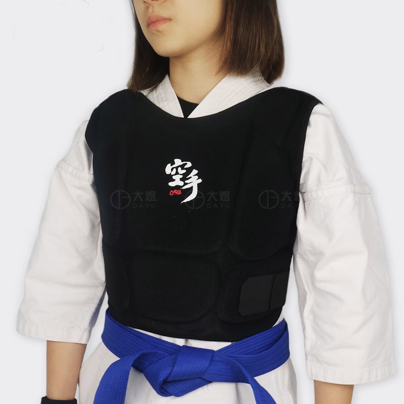 Protector pecho para Karate hembra Karate Protector de pecho Protector corporal para Taekwondo Karate principiante de formación de equipos de protección