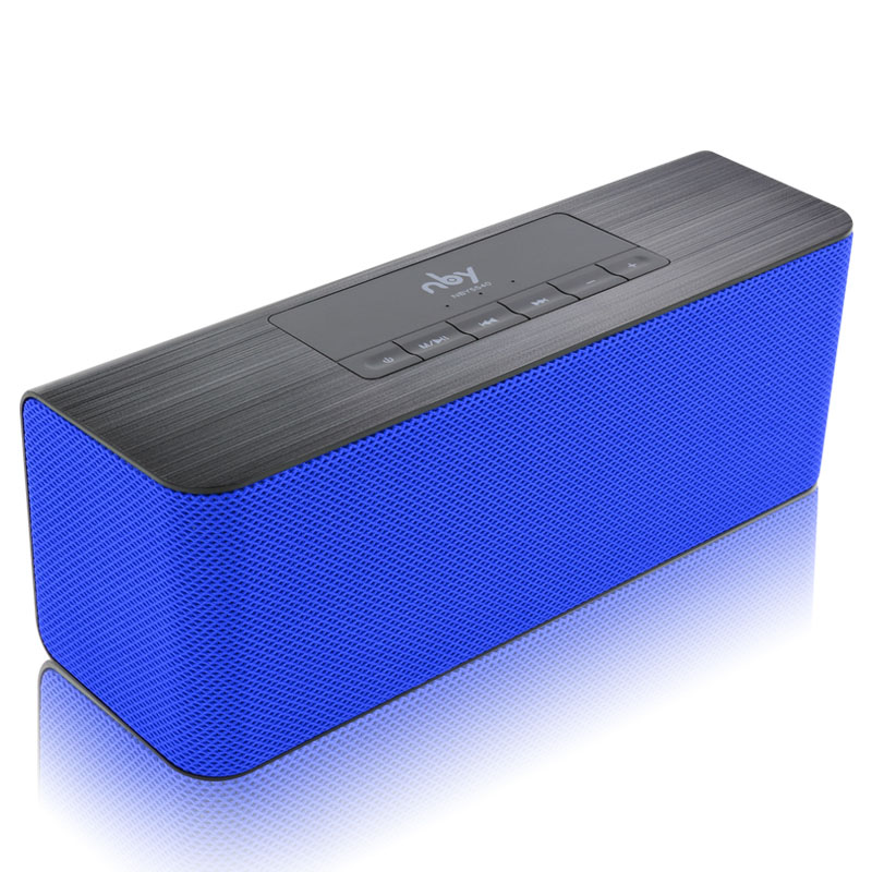 NBY 5540 Bluetooth Speaker Portable Wireless Speaker High-definition Dual Speakers with Mic TF Card Loudspeakers MP3 Player: Blue