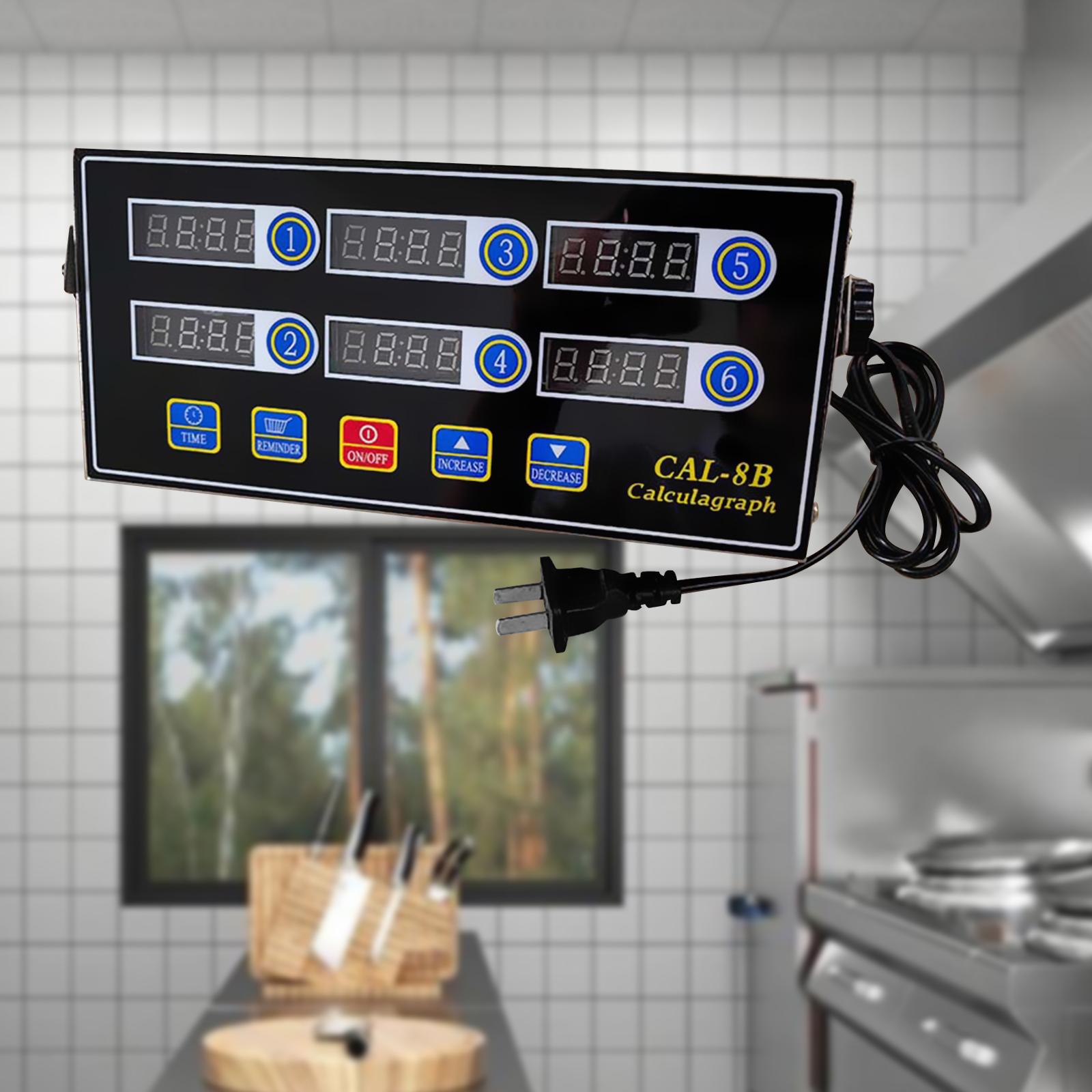 6- kanals kommersielt kjøkken timer tilberedningstimer minnefunksjoner bakeri frityrkoker timer tilberedningspåminnelse timer for restaurant