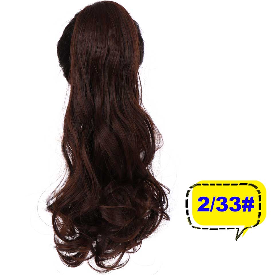 DIFEI Lange Golvende Natuurlijke Paardenstaart Clip in Pony tail Hair Extensions Wrap Rond op Synthetisch Haar Stuk voor Vrouwen: 2I33