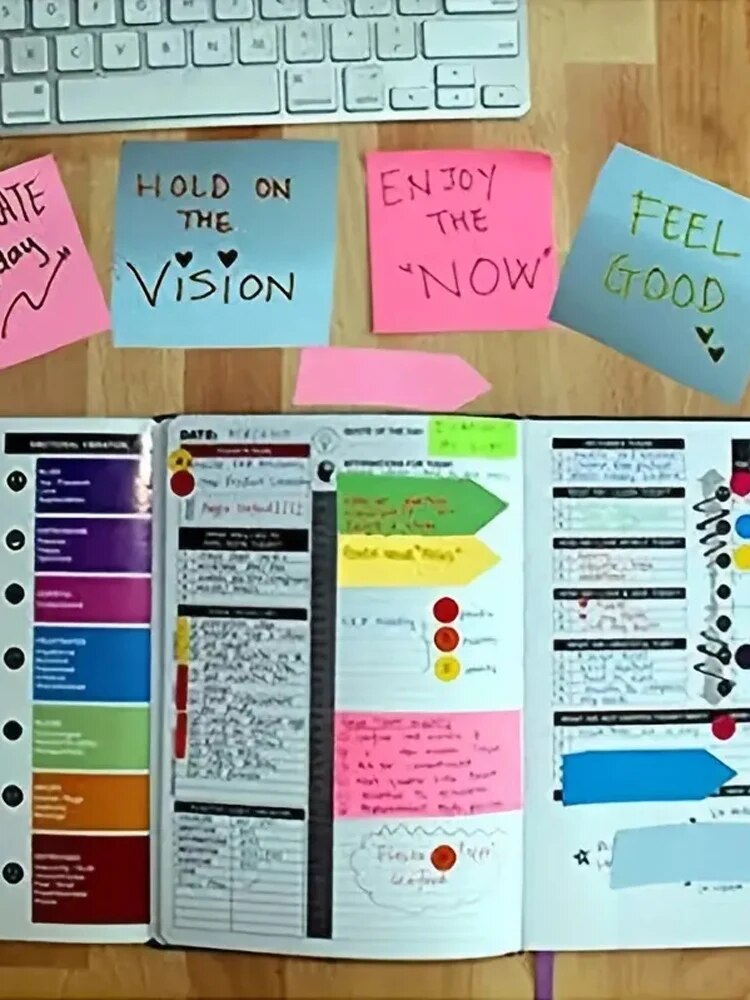 Zestaw Kolorowych Naklejek Organizacyjnych, Wielokolorowe Naklejki robić Skórzanych Pudełek, Kalendarzy na Rok 2025 i Nie Tylko