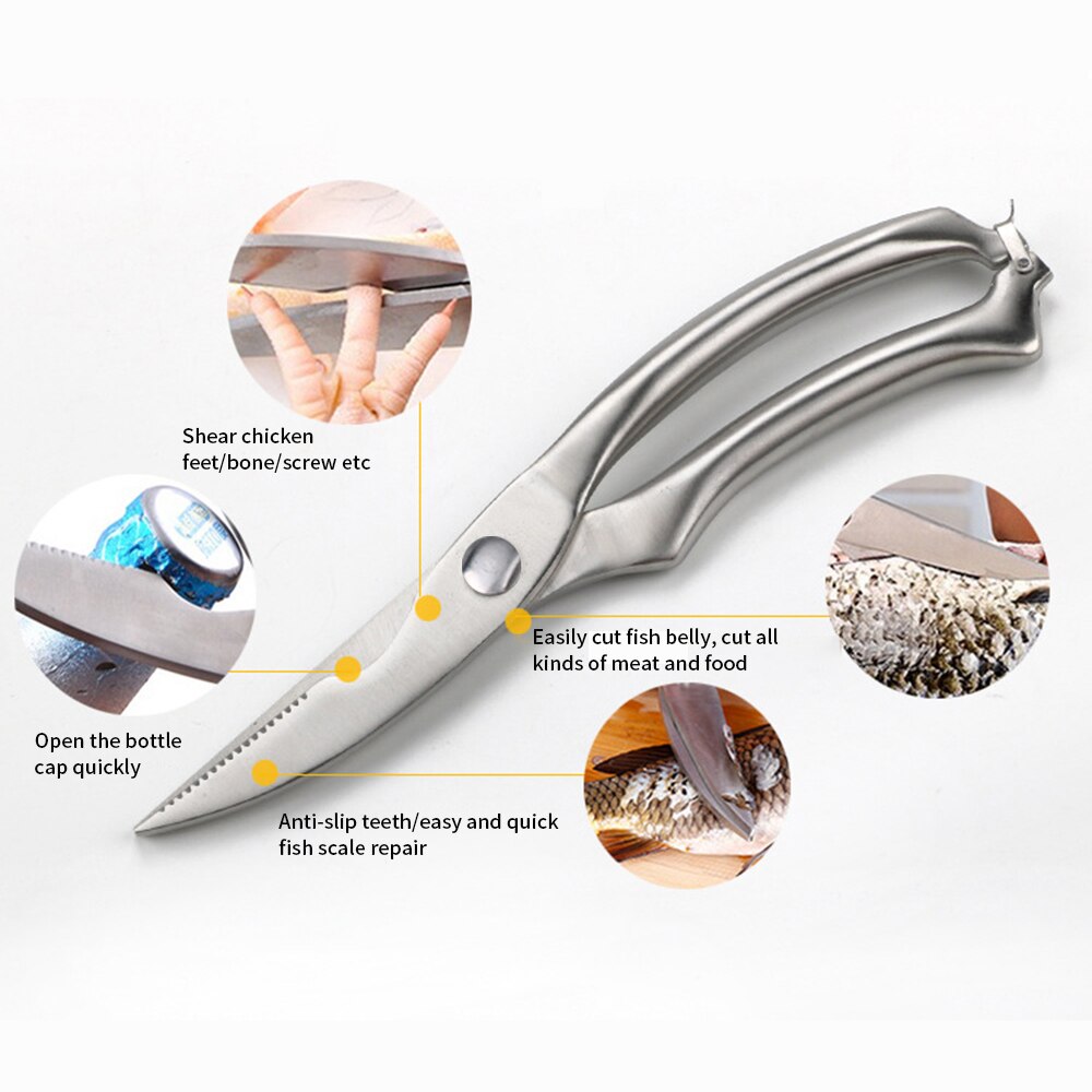 Rvs Shears Tool Thuis Keuken Schaar Voor Kip Gevogelte Vis Vlees Groenten Kruiden BBQ