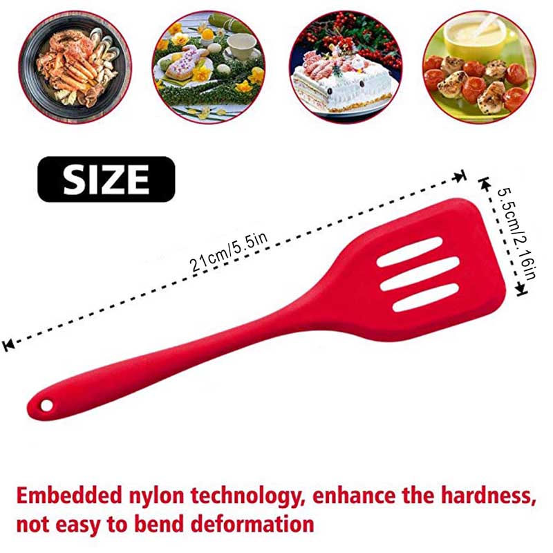 Silicone Turner Shovel Egg Fish Frying Pan Scoop Spatula Fried Shovel Cooking Utensils Food Grade Kitchen Tools