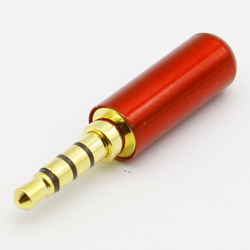 7 stk kobber forgyldt 1/8 " 3.5mm hanstik mini jack stik lodning 4 polet stik reparation hovedtelefon kabel lodde